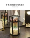 T38-W0152 Makeup brush storage holder, dust-proof cover, glass table, cosmetics and grooming box, light luxury ins style Item Picture